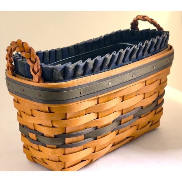 LONGABERGER BASKET-Collectors Club-Welcome Home-Liner & Protector-signed 1996 - Picture 1 of 14